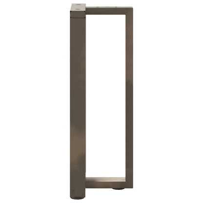 Gambe Tavolo Consolle a T 2 pz Naturale 25x28x(72-73)cm Acciaio - homemem39