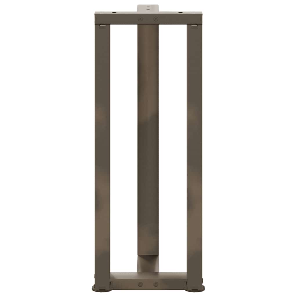 Gambe Tavolo Consolle a T 2 pz Naturale 25x28x(72-73)cm Acciaio - homemem39