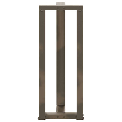 Gambe Tavolo Consolle a T 2 pz Naturale 25x28x(72-73)cm Acciaio - homemem39