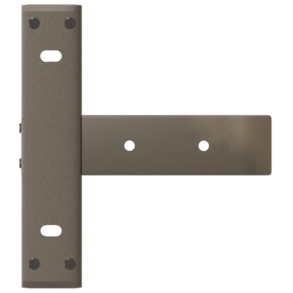 Gambe Tavolo Consolle a T 2 pz Naturale 25x28x(72-73)cm Acciaio - homemem39
