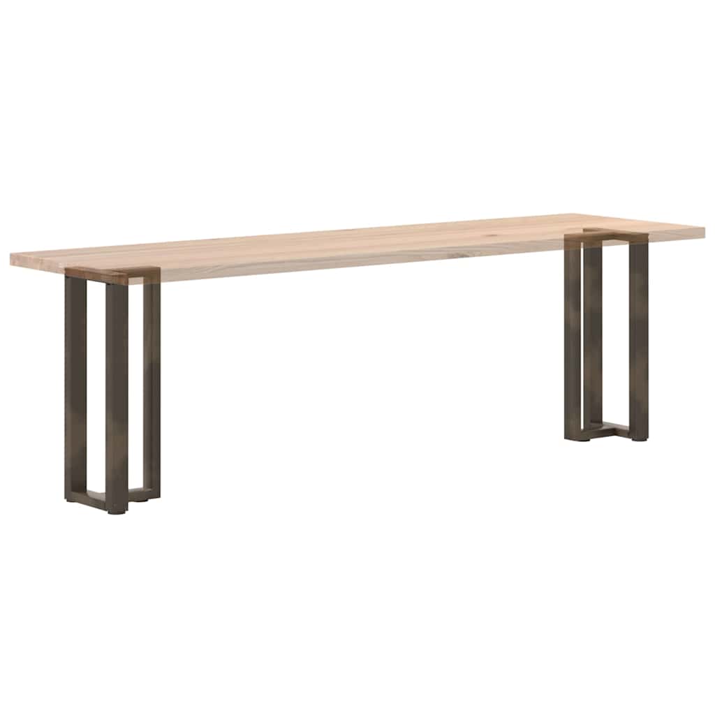 Gambe Tavolo Consolle a T 2 pz Naturale 25x28x(72-73)cm Acciaio - homemem39