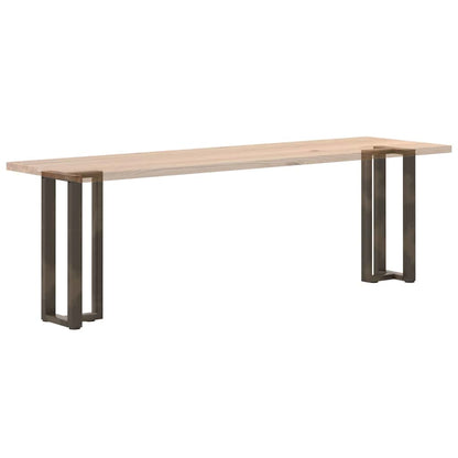 Gambe Tavolo Consolle a T 2 pz Naturale 25x28x(72-73)cm Acciaio - homemem39