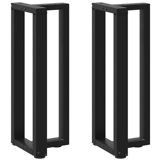 Gambe Tavolo Consolle a T 2 pz Nero 38x25x(72-73) cm Acciaio - homemem39