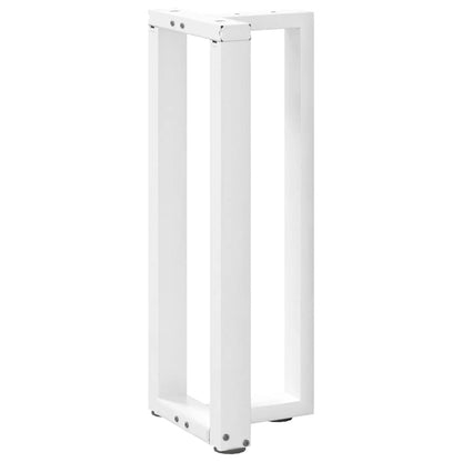 Gambe Tavolo Consolle a T 2 pz Bianco 38x25x(72-73) cm Acciaio - homemem39