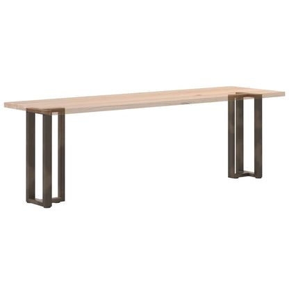 Gambe Tavolo Consolle a T 2 pz Naturale 38x25x(72-73)cm Acciaio - homemem39