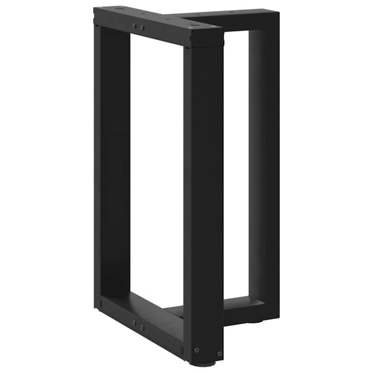 Gambe Tavolo Pranzo a Forma T 2pz Nero 50x35x(72-73)cm Acciaio - homemem39