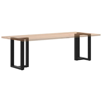 Gambe Tavolo Pranzo a Forma T 2pz Nero 50x35x(72-73)cm Acciaio - homemem39
