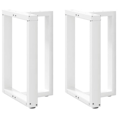 Gambe Tavolo Pranzo Forma T 2pz Bianco 50x35x(72-73)cm Acciaio - homemem39