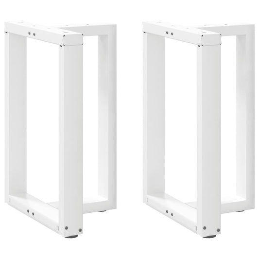 Gambe Tavolo Pranzo Forma T 2pz Bianco 50x35x(72-73)cm Acciaio - homemem39