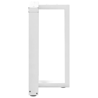 Gambe Tavolo Pranzo Forma T 2pz Bianco 50x35x(72-73)cm Acciaio - homemem39