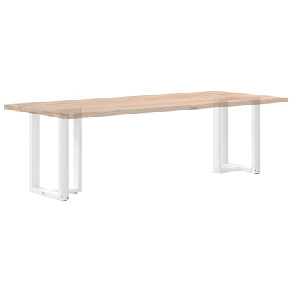 Gambe Tavolo Pranzo Forma T 2pz Bianco 50x35x(72-73)cm Acciaio - homemem39