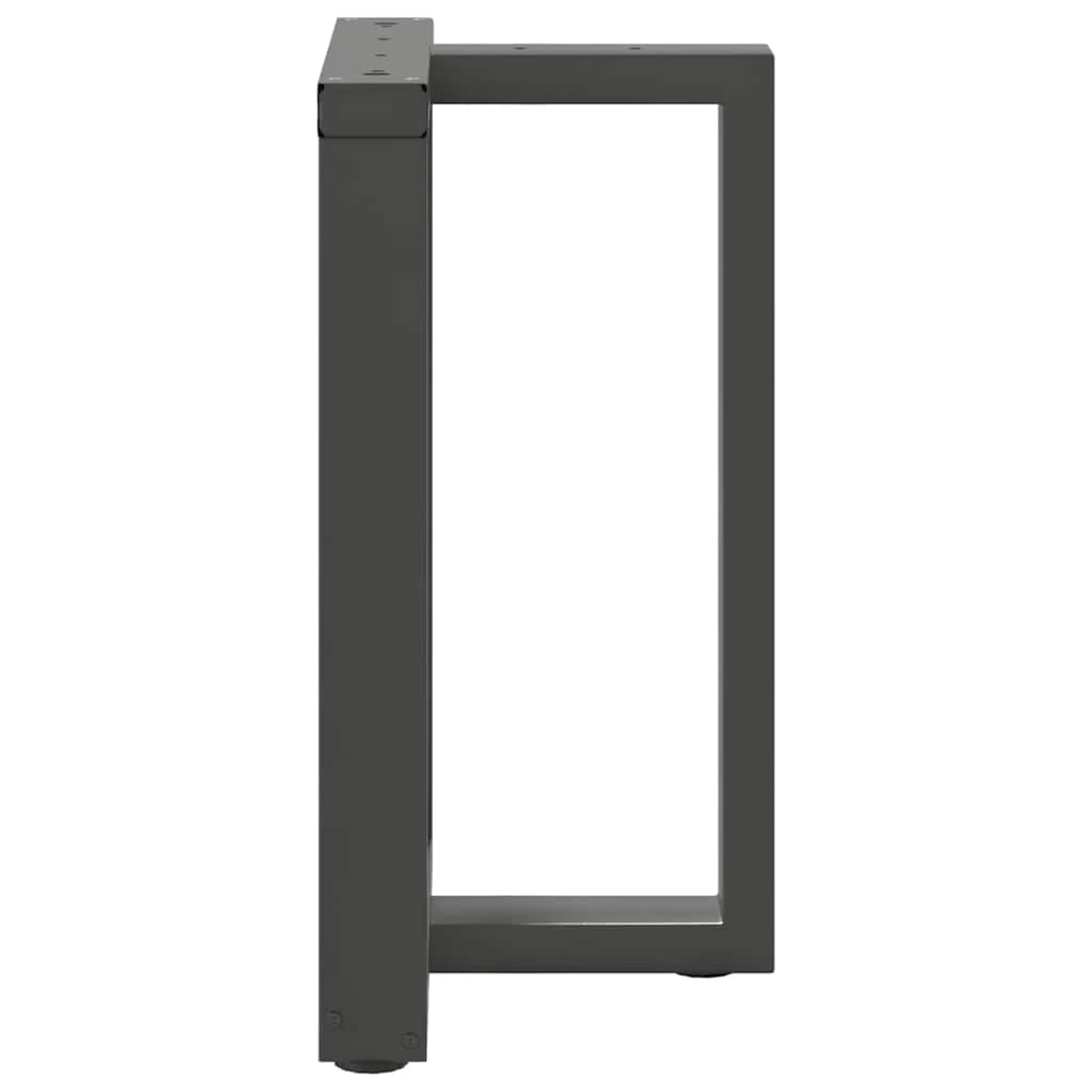 Gambe tavolo da pranzo forma T 2 pz Antracite 50x35x(72-73) cm