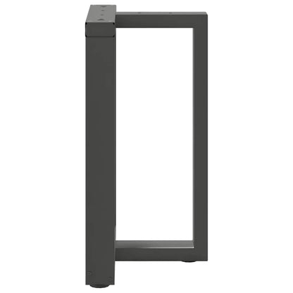 Gambe tavolo da pranzo forma T 2 pz Antracite 50x35x(72-73) cm