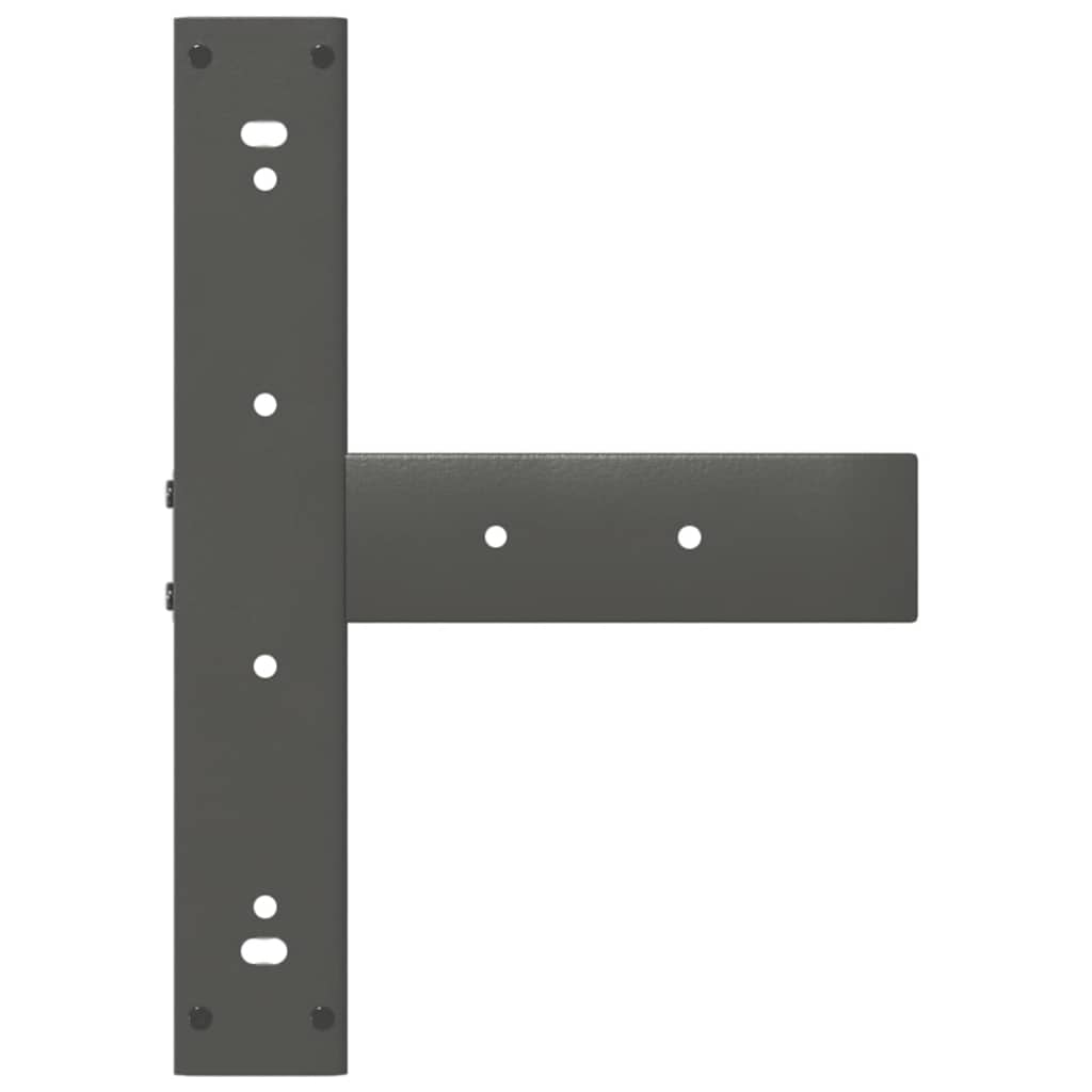 Gambe tavolo da pranzo forma T 2 pz Antracite 50x35x(72-73) cm
