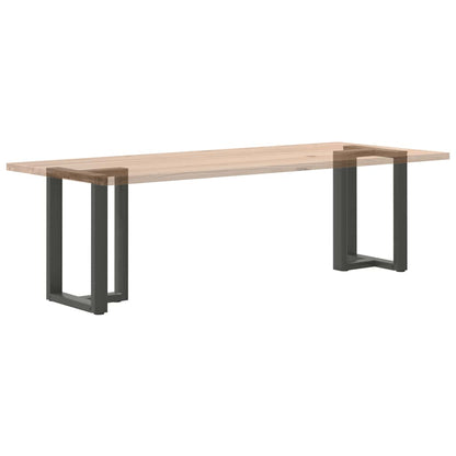 Gambe Tavolo Pranzo a T 2pz Antracite 50x35x(72-73)cm Acciaio