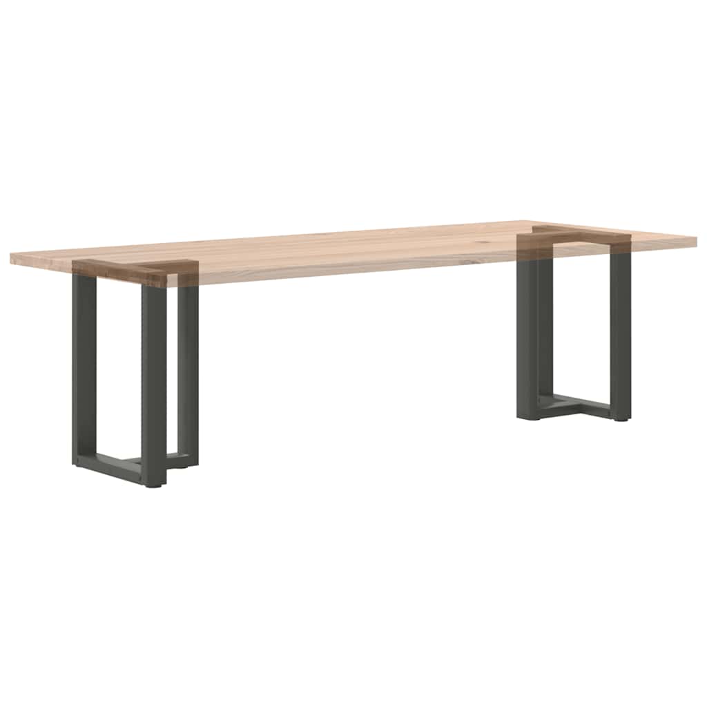 Gambe tavolo da pranzo forma T 2 pz Antracite 50x35x(72-73) cm