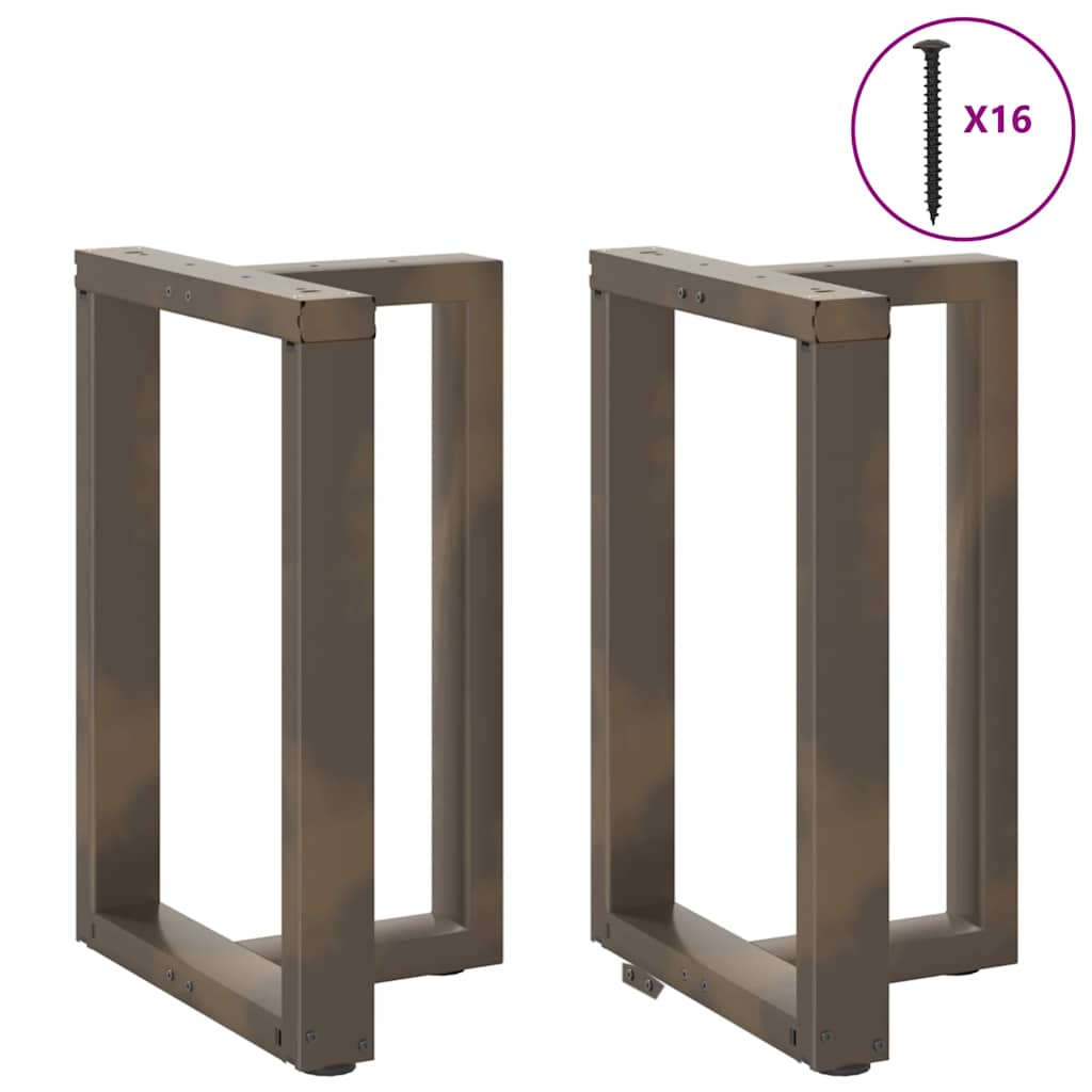 Gambe Tavolo Pranzo a T 2 pz Naturale 50x35x(72-73) cm Acciaio - homemem39