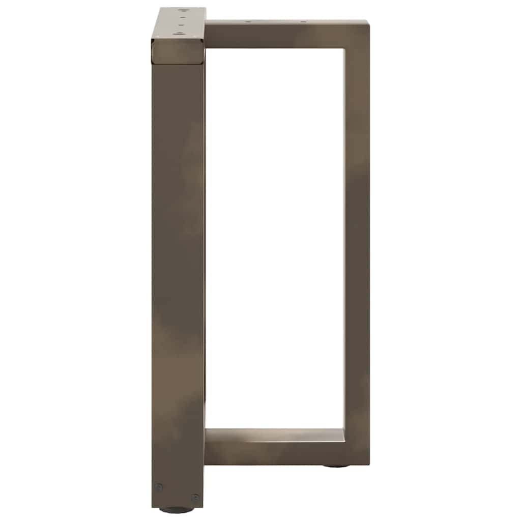 Gambe Tavolo Pranzo a T 2 pz Naturale 50x35x(72-73) cm Acciaio - homemem39