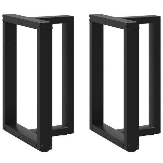 Gambe Tavolo Pranzo a Forma T 2pz Nero 60x35x(72-73)cm Acciaio - homemem39