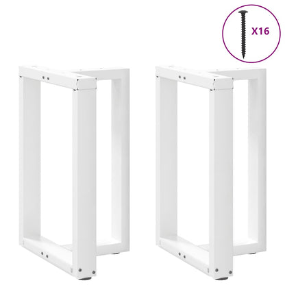 Gambe per tavolo da pranzo forma T 2 pz bianche 60x35x(72-73)cm