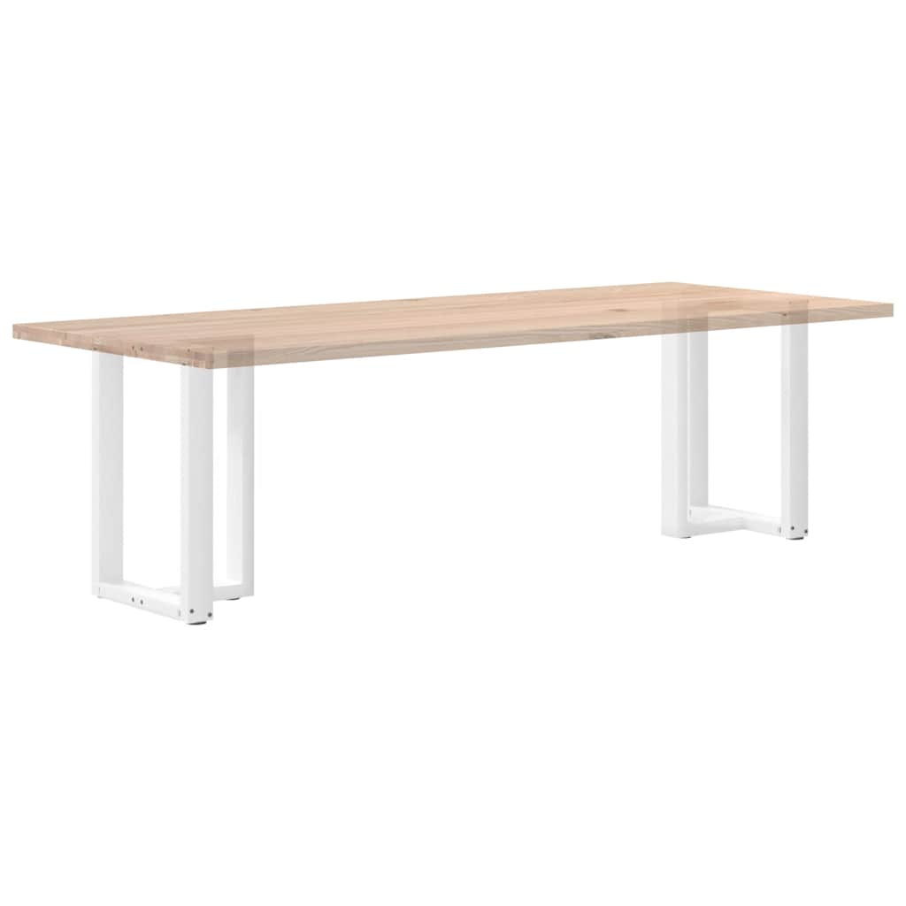 Gambe per tavolo da pranzo forma T 2 pz bianche 60x35x(72-73)cm