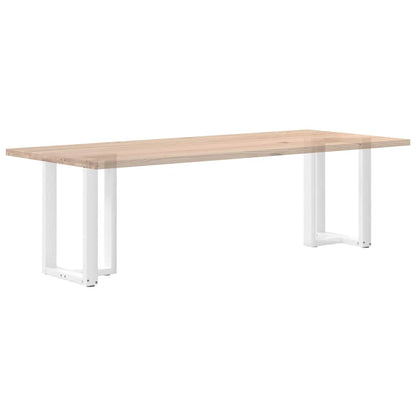 Gambe per tavolo da pranzo forma T 2 pz bianche 60x35x(72-73)cm
