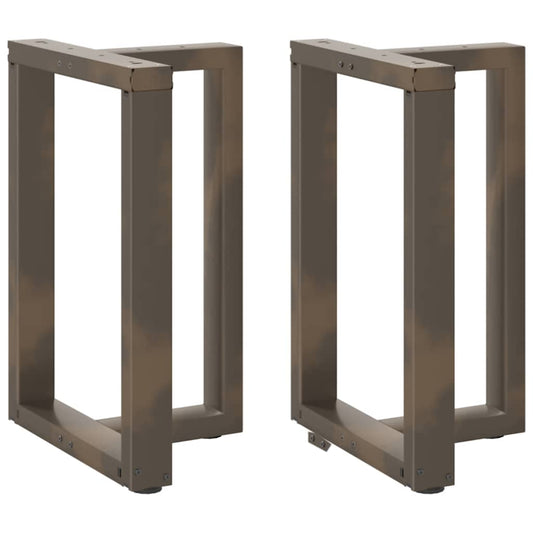 Gambe Tavolo Pranzo a T 2 pz Naturale 60x35x(72-73) cm Acciaio - homemem39