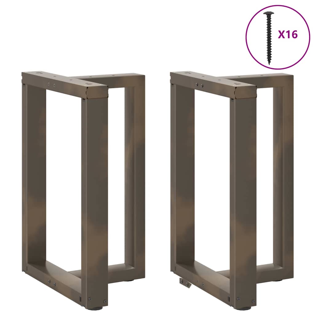 Gambe Tavolo Pranzo a T 2 pz Naturale 60x35x(72-73) cm Acciaio - homemem39