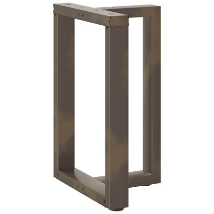 Gambe Tavolo Pranzo a T 2 pz Naturale 60x35x(72-73) cm Acciaio - homemem39