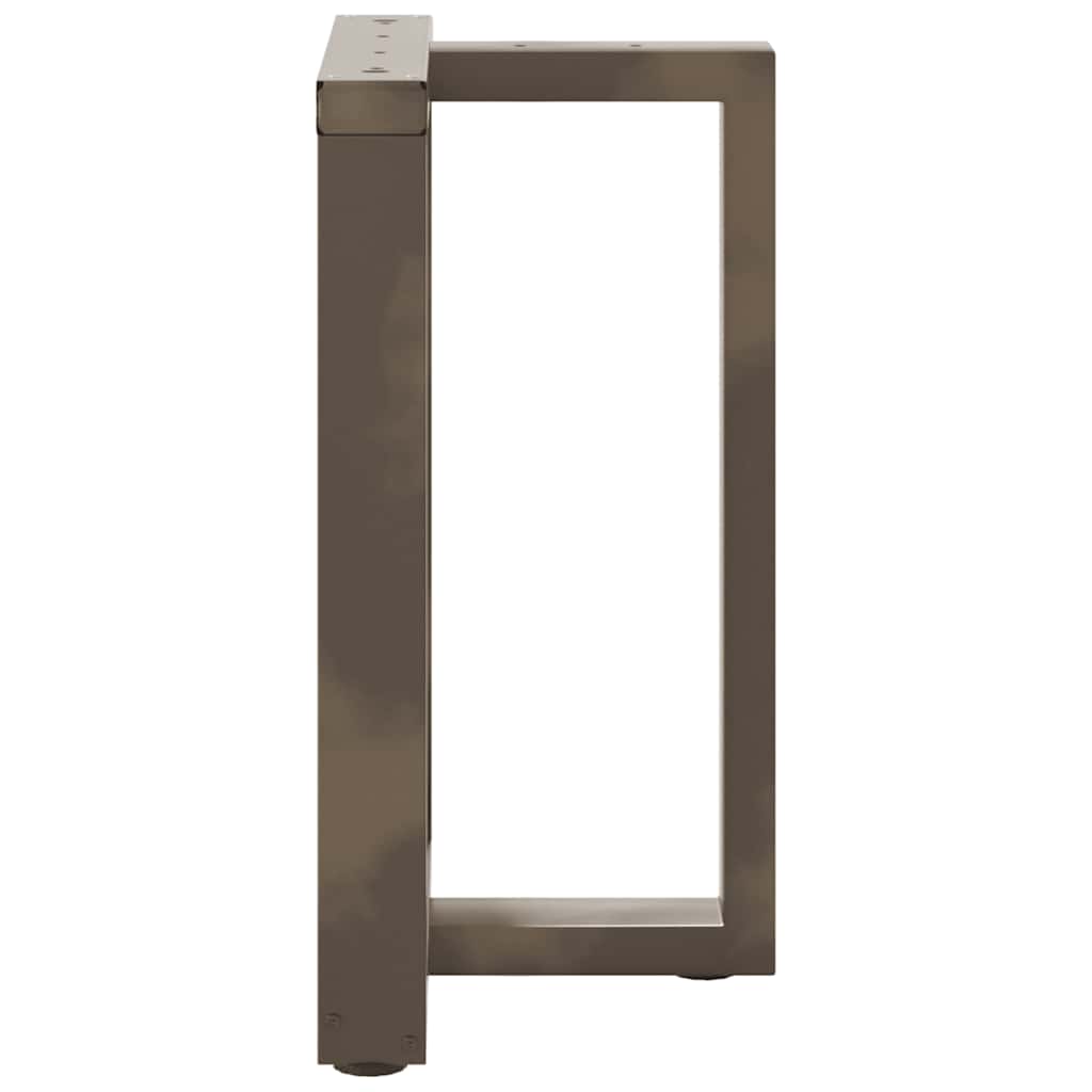 Gambe Tavolo Pranzo a T 2 pz Naturale 60x35x(72-73) cm Acciaio - homemem39