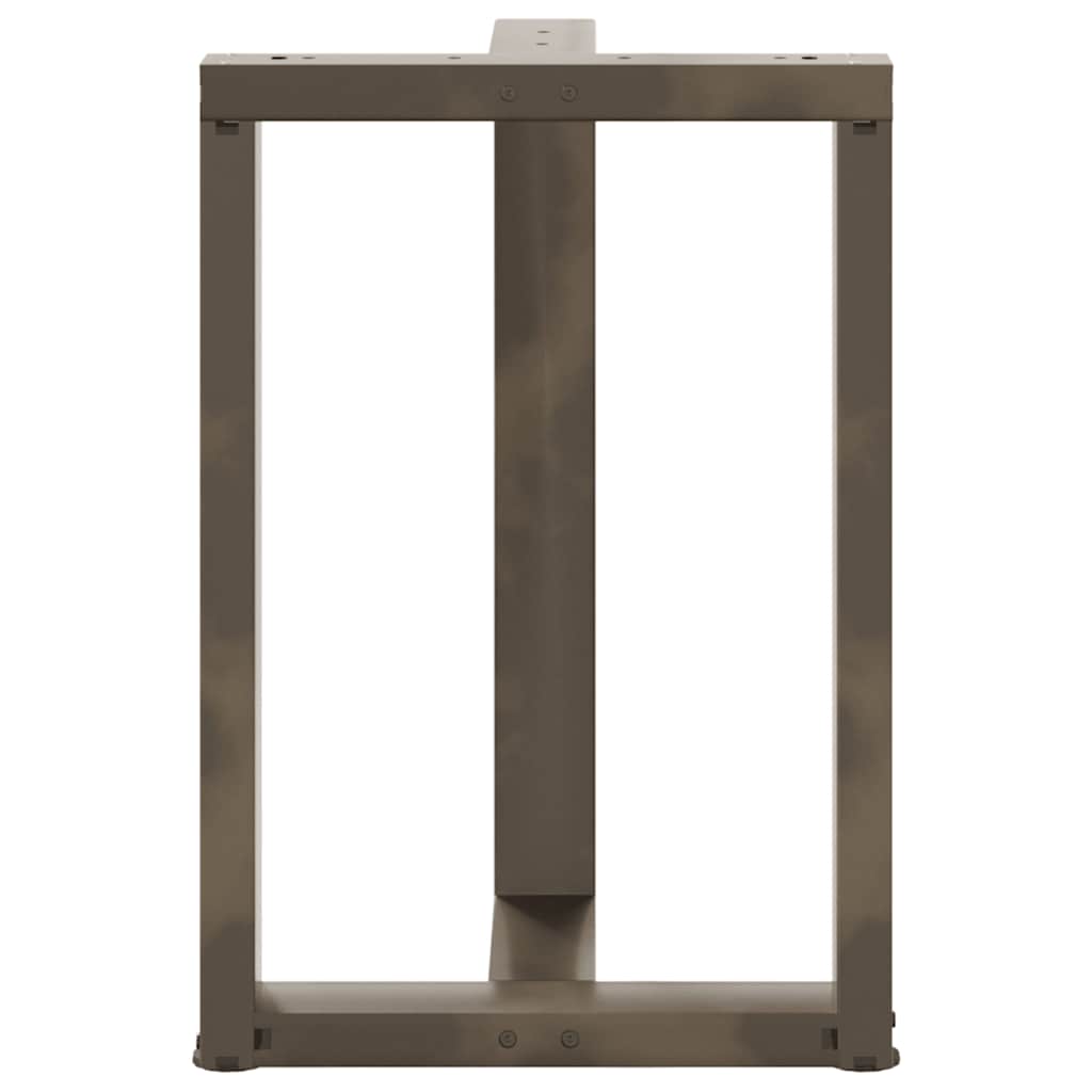 Gambe Tavolo Pranzo a T 2 pz Naturale 60x35x(72-73) cm Acciaio - homemem39