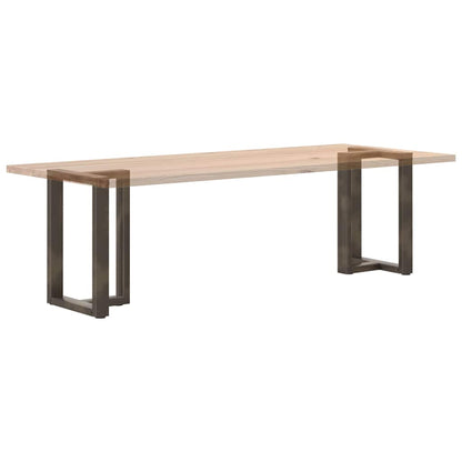 Gambe Tavolo Pranzo a T 2 pz Naturale 60x35x(72-73) cm Acciaio - homemem39