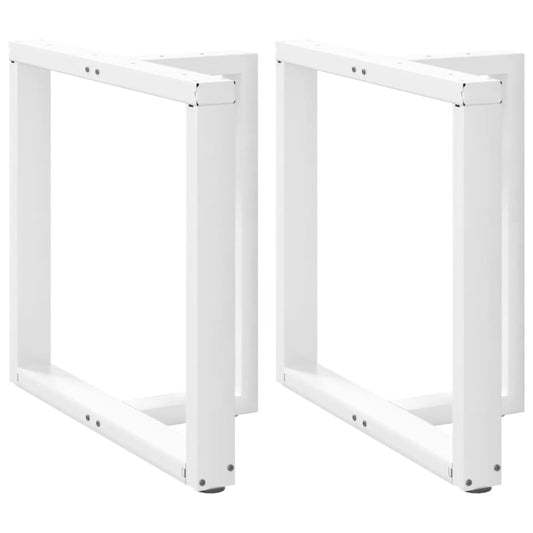 Gambe Tavolo Pranzo Forma T 2pz Bianco 70x35x(72-73) cm Acciaio - homemem39