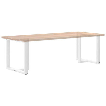 Gambe per tavolo da pranzo forma T 2 pz bianche 70x35x(72-73)cm