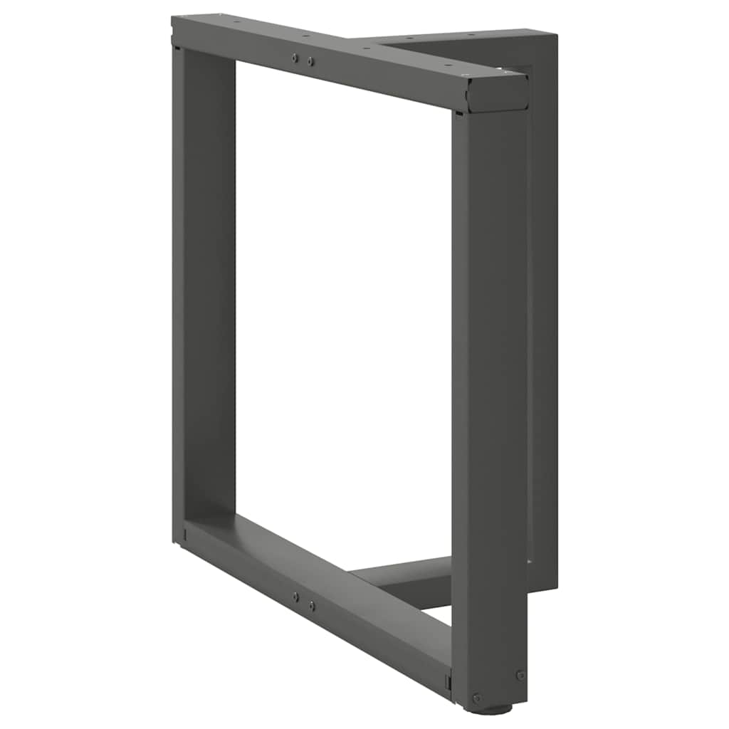Gambe tavolo da pranzo forma T 2 pz Antracite 70x35x(72-73) cm