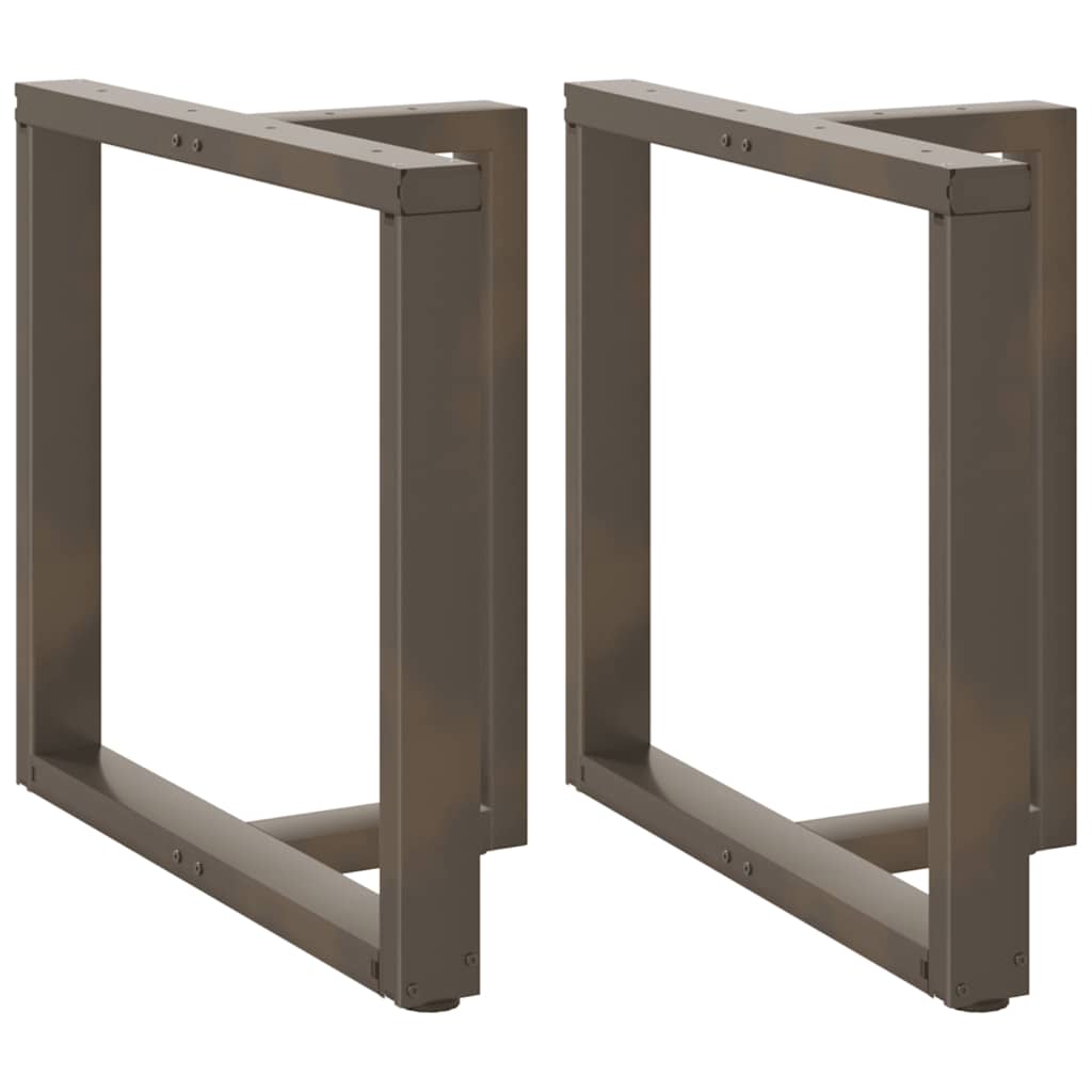 Gambe Tavolo Pranzo a T 2 pz Naturale 70x35x(72-73) cm Acciaio - homemem39