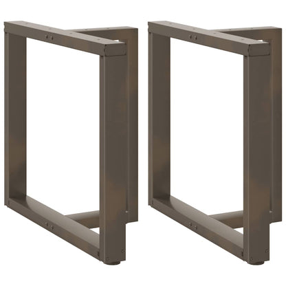 Gambe Tavolo Pranzo a T 2 pz Naturale 70x35x(72-73) cm Acciaio - homemem39