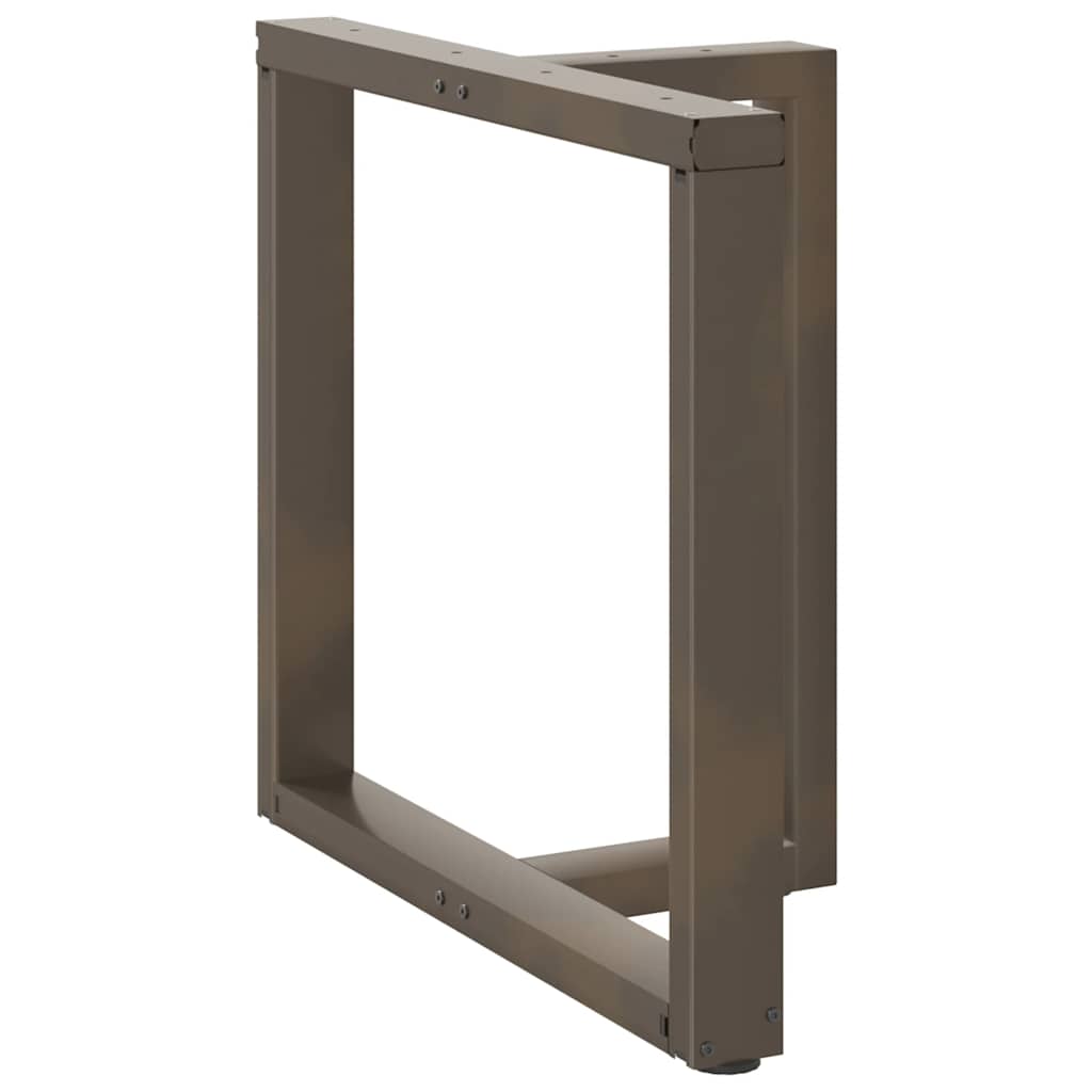 Gambe Tavolo Pranzo a T 2 pz Naturale 70x35x(72-73) cm Acciaio - homemem39