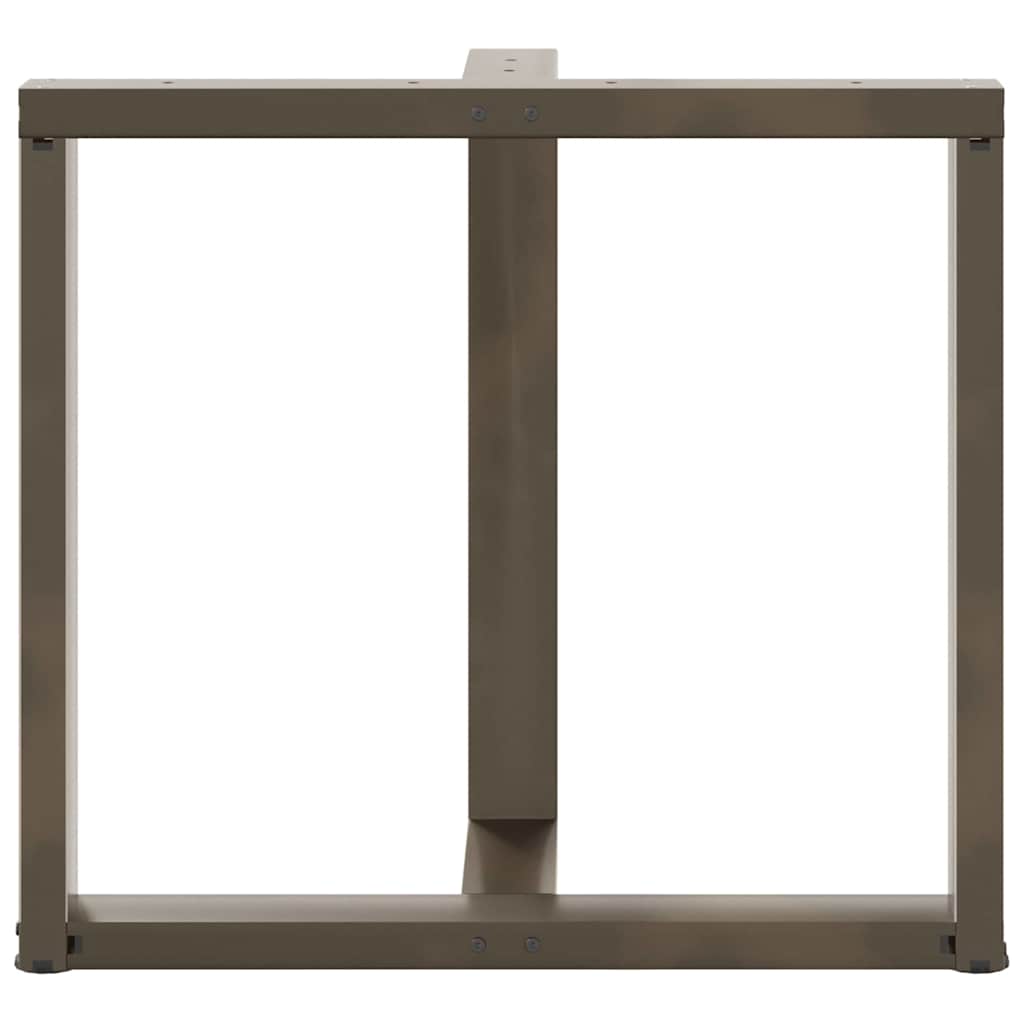 Gambe Tavolo Pranzo a T 2 pz Naturale 70x35x(72-73) cm Acciaio - homemem39