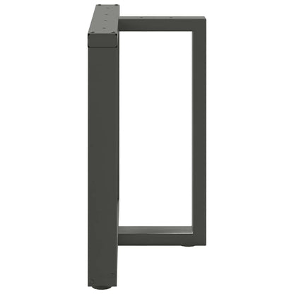 Gambe tavolo da pranzo forma T 2 pz Antracite 80x35x(72-73) cm