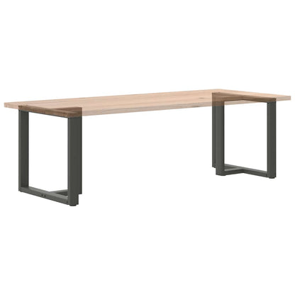 Gambe tavolo da pranzo forma T 2 pz Antracite 80x35x(72-73) cm