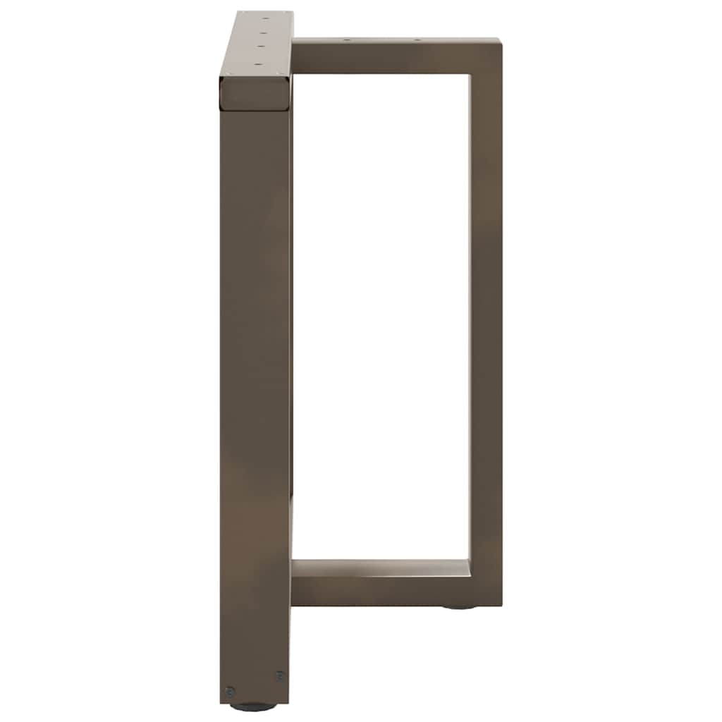 Gambe per tavolo da pranzo forma T 2 pz nere 80x35x(72-73) cm