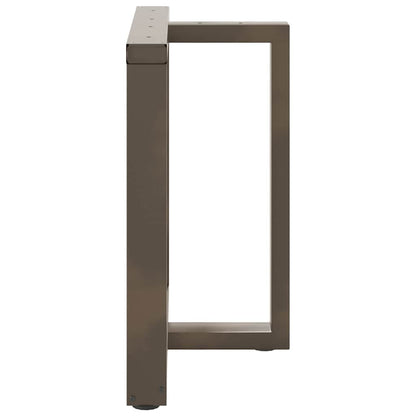Gambe per tavolo da pranzo forma T 2 pz nere 80x35x(72-73) cm
