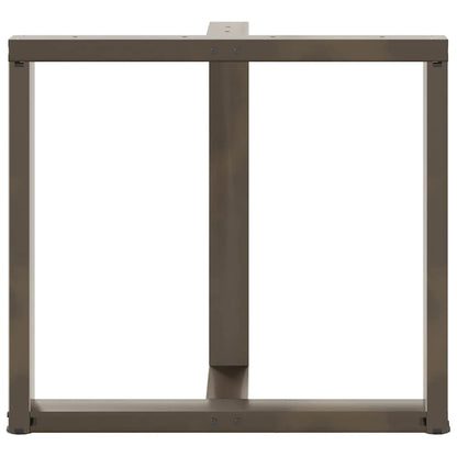 Gambe Tavolo Pranzo a T 2 pz Naturale 80x35x(72-73) cm Acciaio - homemem39