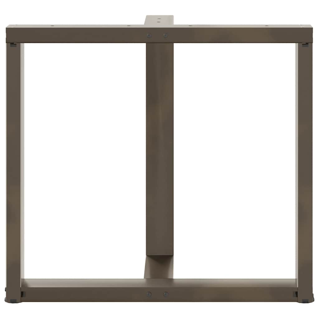 Gambe per tavolo da pranzo forma T 2 pz nere 80x35x(72-73) cm