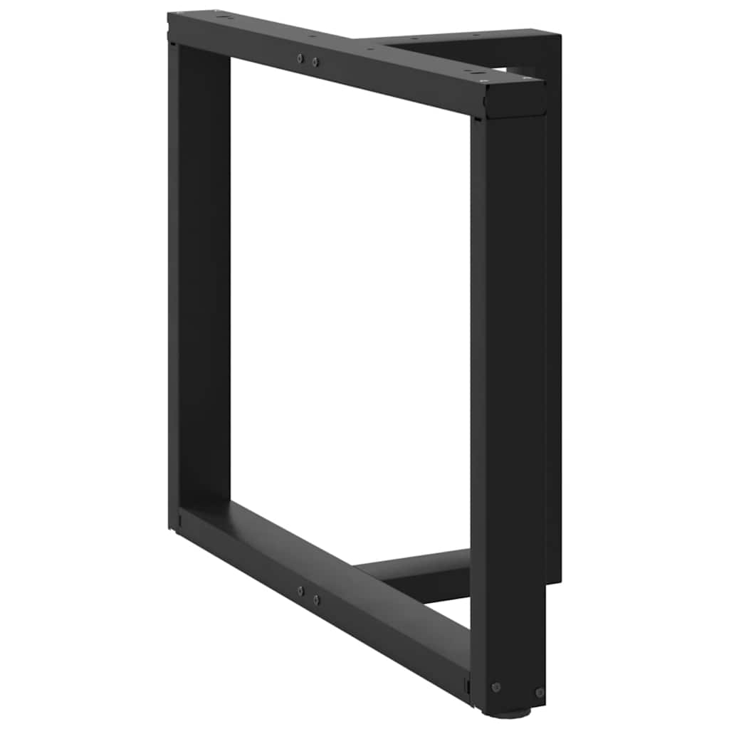 Gambe per tavolo da pranzo forma T 2 pz nere 90x35x(72-73) cm