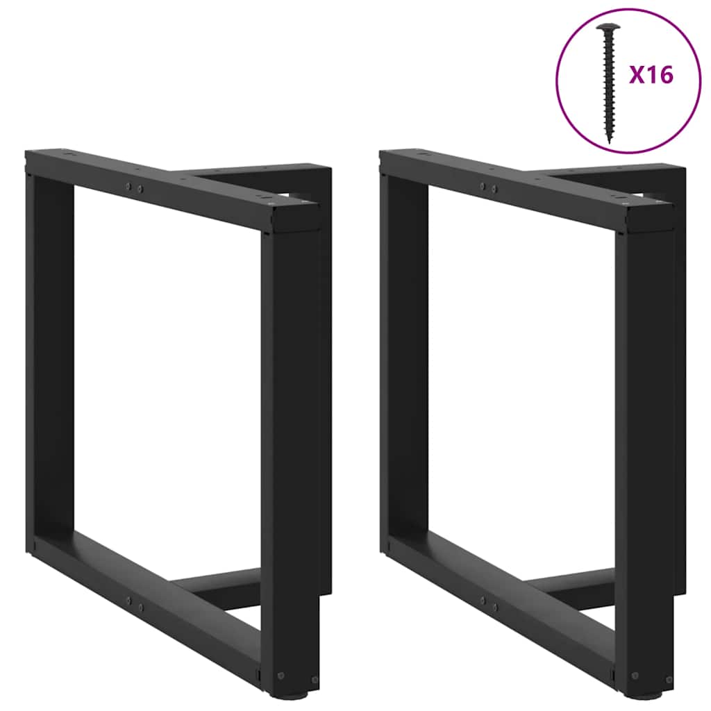 Gambe Tavolo Pranzo a Forma T 2pz Nero 90x35x(72-73)cm Acciaio - homemem39
