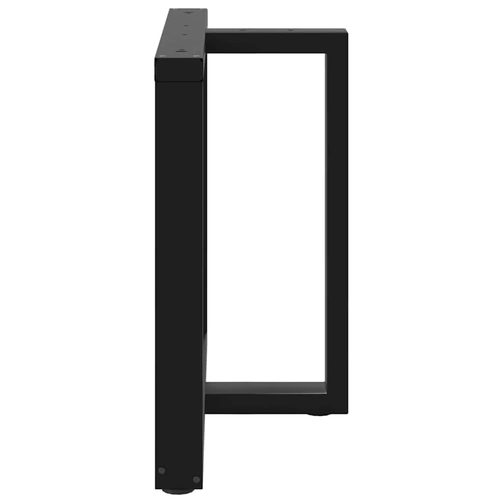 Gambe Tavolo Pranzo a Forma T 2pz Nero 90x35x(72-73)cm Acciaio - homemem39