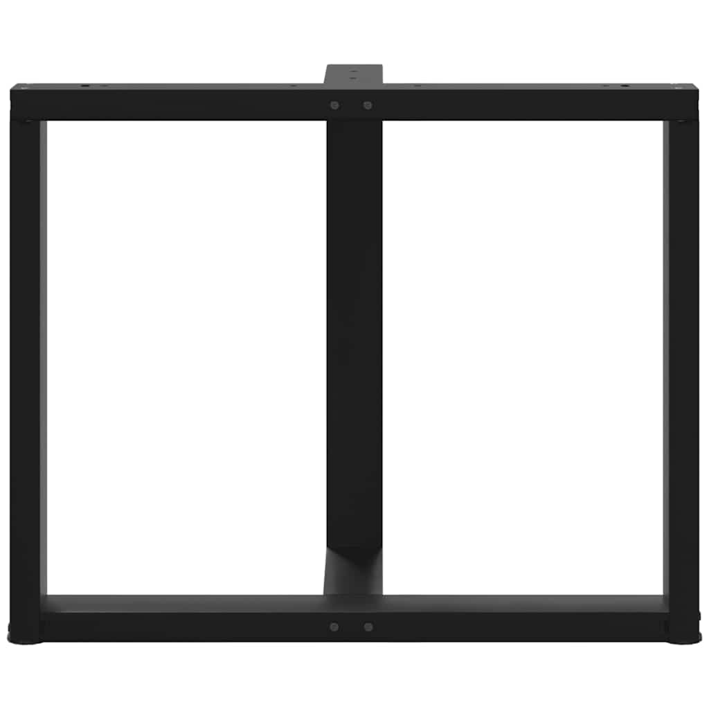 Gambe Tavolo Pranzo a Forma T 2pz Nero 90x35x(72-73)cm Acciaio - homemem39
