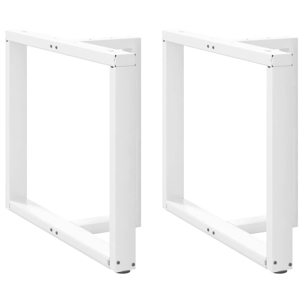 Gambe Tavolo Pranzo Forma T 2pz Bianco 90x35x(72-73)cm Acciaio - homemem39